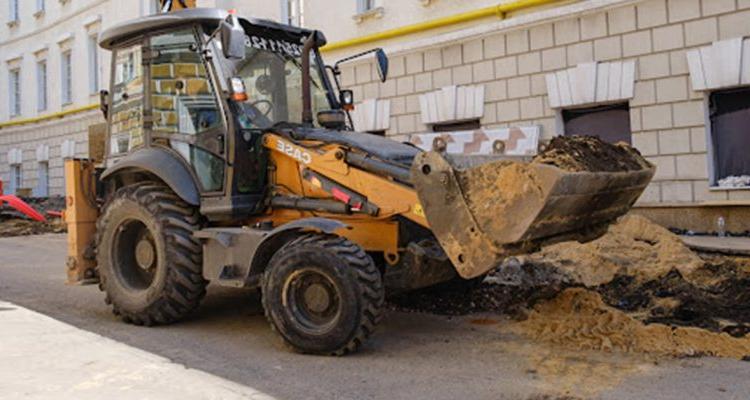 Wheeled Compact Excavator Loader Case For Rent